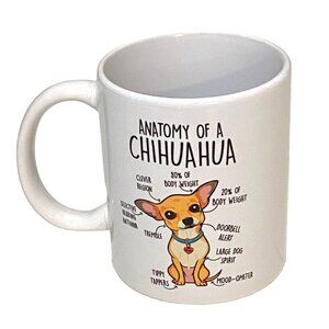 Anatomy of a Chihuahua Mug White Ankle Biter Dog Lover Funny Humor Gag Gift